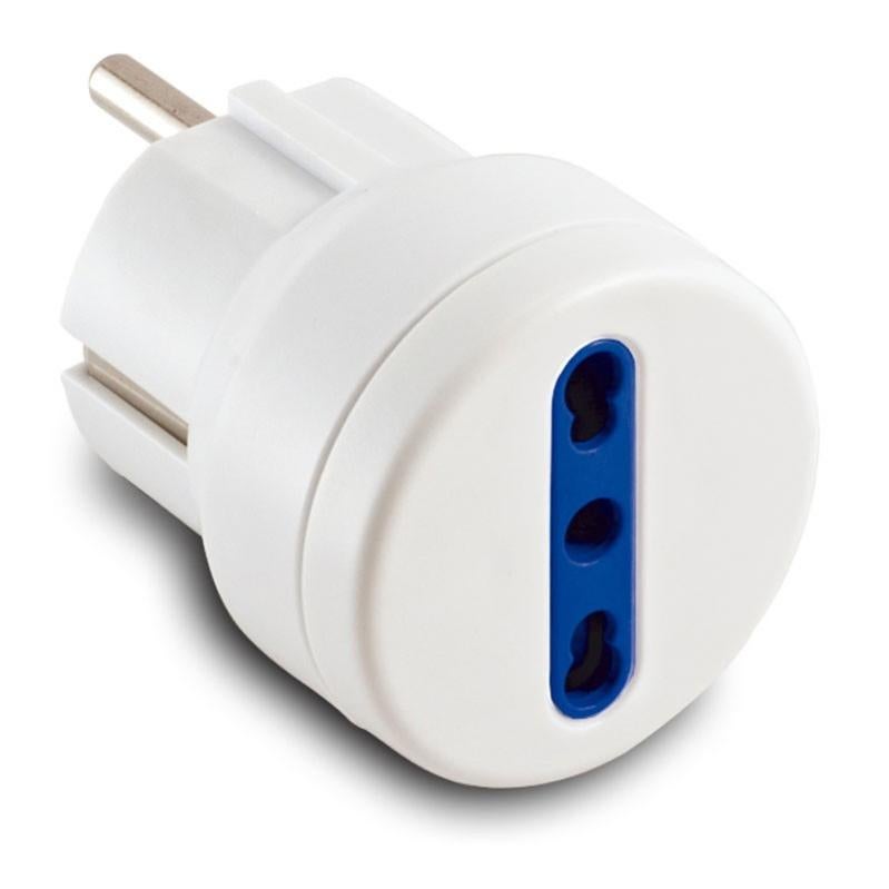 Adaptador master bivalente schuko blanco 10/16A | Leroy Merlin