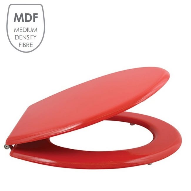 Abattant Wc Mdf Charn Inox Rouge - M S V