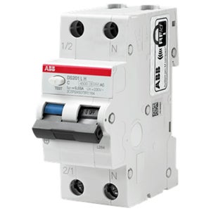 Interruttore Abb magnetotermico differenziale 2 poli 16A 30mA tipo AC 6kA 2  moduli DS202CRC16AC30