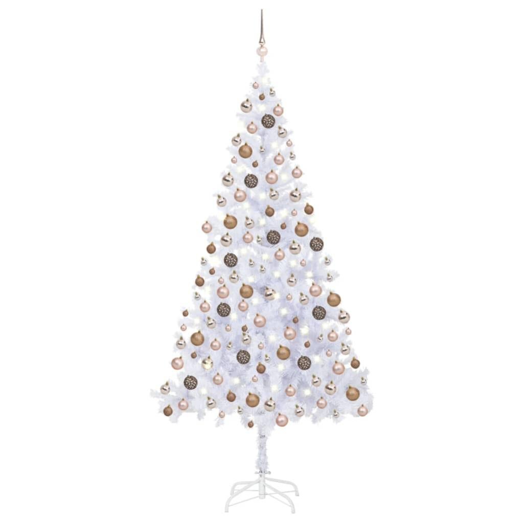 Albero Di Natale Artificiale Preilluminato 95 Cm, 90 Luci LED, 12 Modalità, Rami In PE Naturali