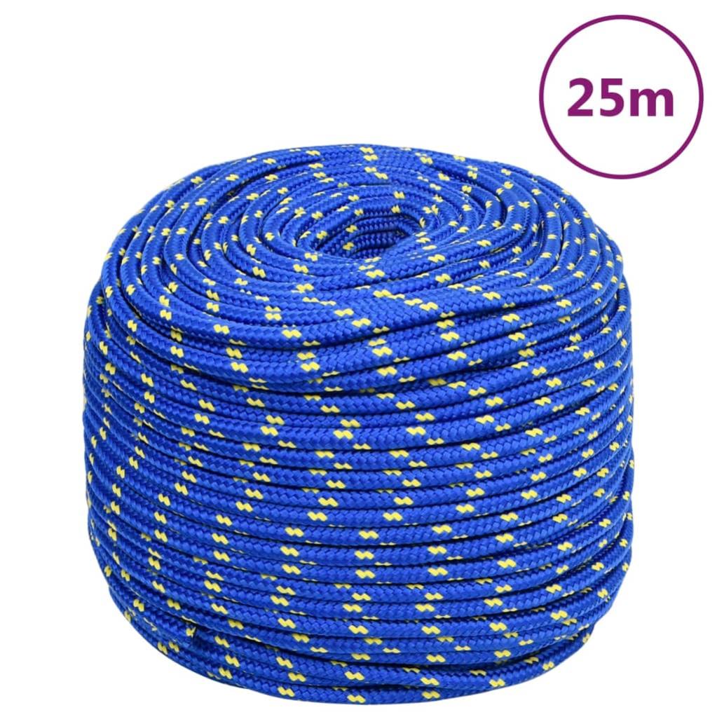 Corda da barca lunga 25 m realizzata in polipropilene con finitura di colore bianco VidaXL