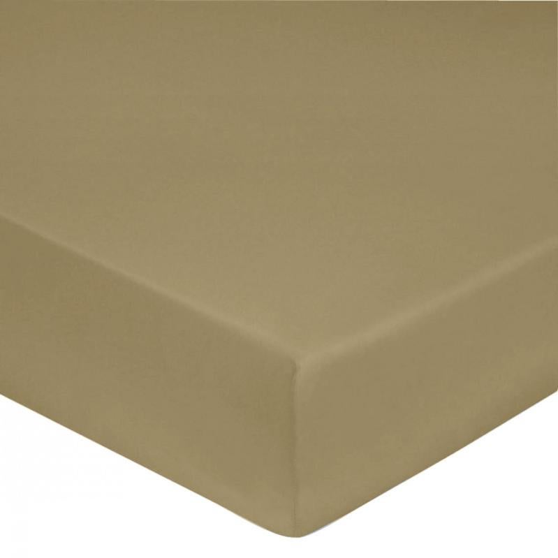 Drap Housse Star Line Essix - Coton Beige 80 X 190 Cm, 57 Fils/cm², Lavable à 60°C, Protège-matelas Absorbant
