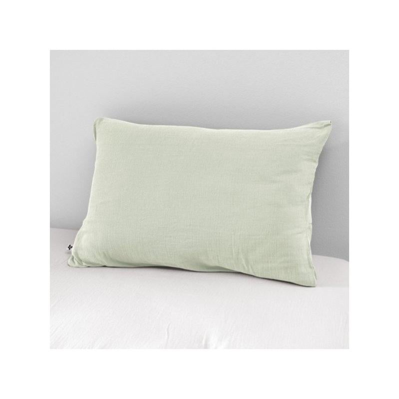 Édredon Gaze De Coton 150x150 Cm – Certifié Oeko-Tex | 4 Pompons | Vert Romarin | Léger Et Doux