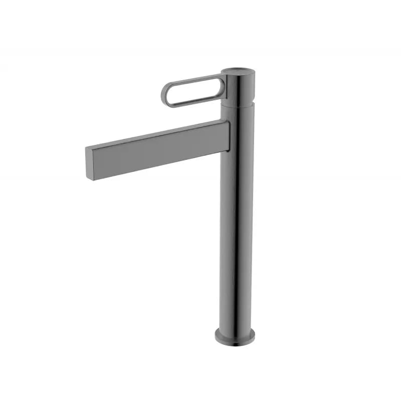 Grifo monomando lavabo ca o alto DIOR titanio Leroy Merlin