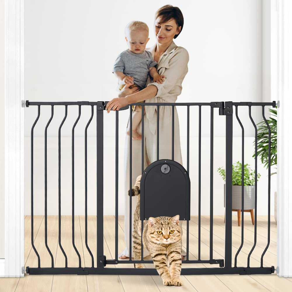 Barrera de seguridad para niños extensible Barrera de escalera de cierre  fácil H.86 x W.