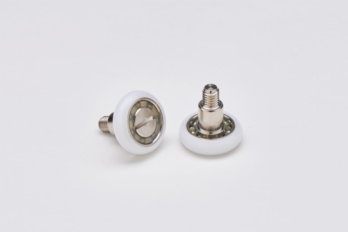 Rotelle Box Doccia Di Ricambio - Kit 2 Pezzi, Acciaio E POM, Misure 19x6x25mm - Foto 3