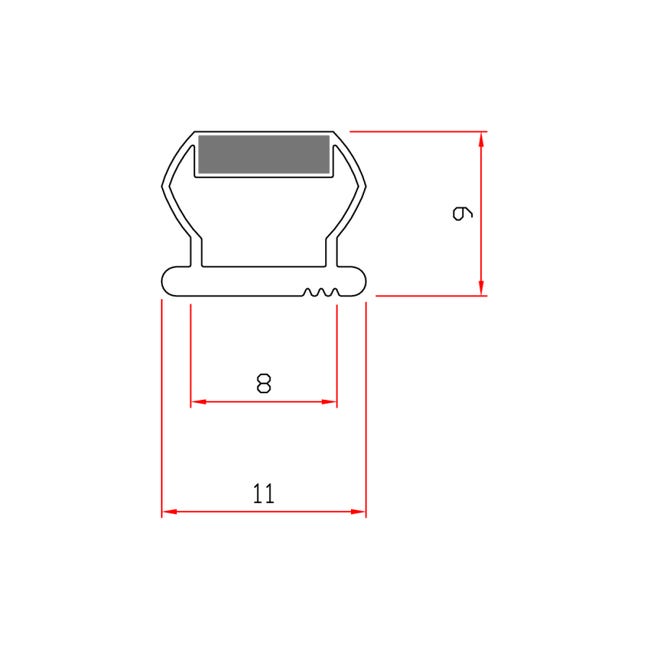 Guarnizione Magnetica Box Doccia in Gomma EC-MAG-13 Colore: Bianco