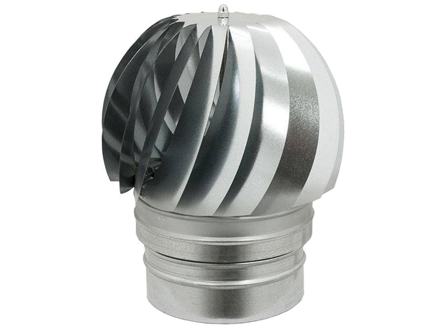 Antivento A Botte In Acciaio Inox AISI 304 - Comignolo Per Camino Attacco Tondo 100mm