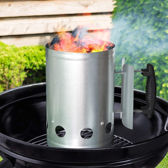 Accendi carbonella starter per barbecue chimney in metallo zincato ultra  resistente BestBQ