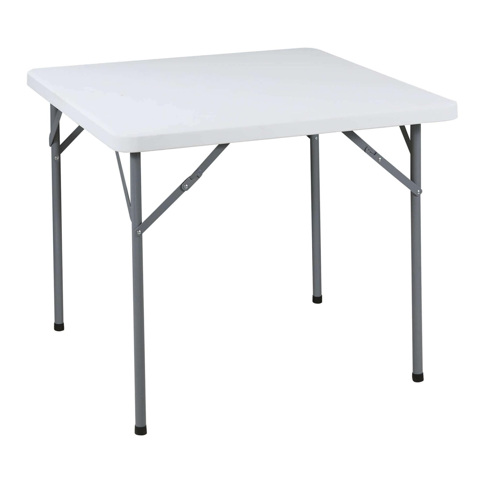 Tavolo Pieghevole Quadrato 85x85x74 Cm | Leggero, Robusto In Acciaio E ABS | Per Giardino, Campeggio, Picnic