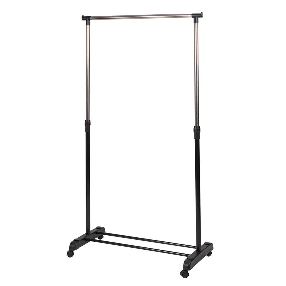 Stand Appendiabiti Altezza Regolabile Telescopico Con Ruote Singolo E Doppio Stender Abiti Guardaroba Organizer In Metallo Barre Inferiori Da Appoggio Scarpe Borse Scatole Singolo 54098654