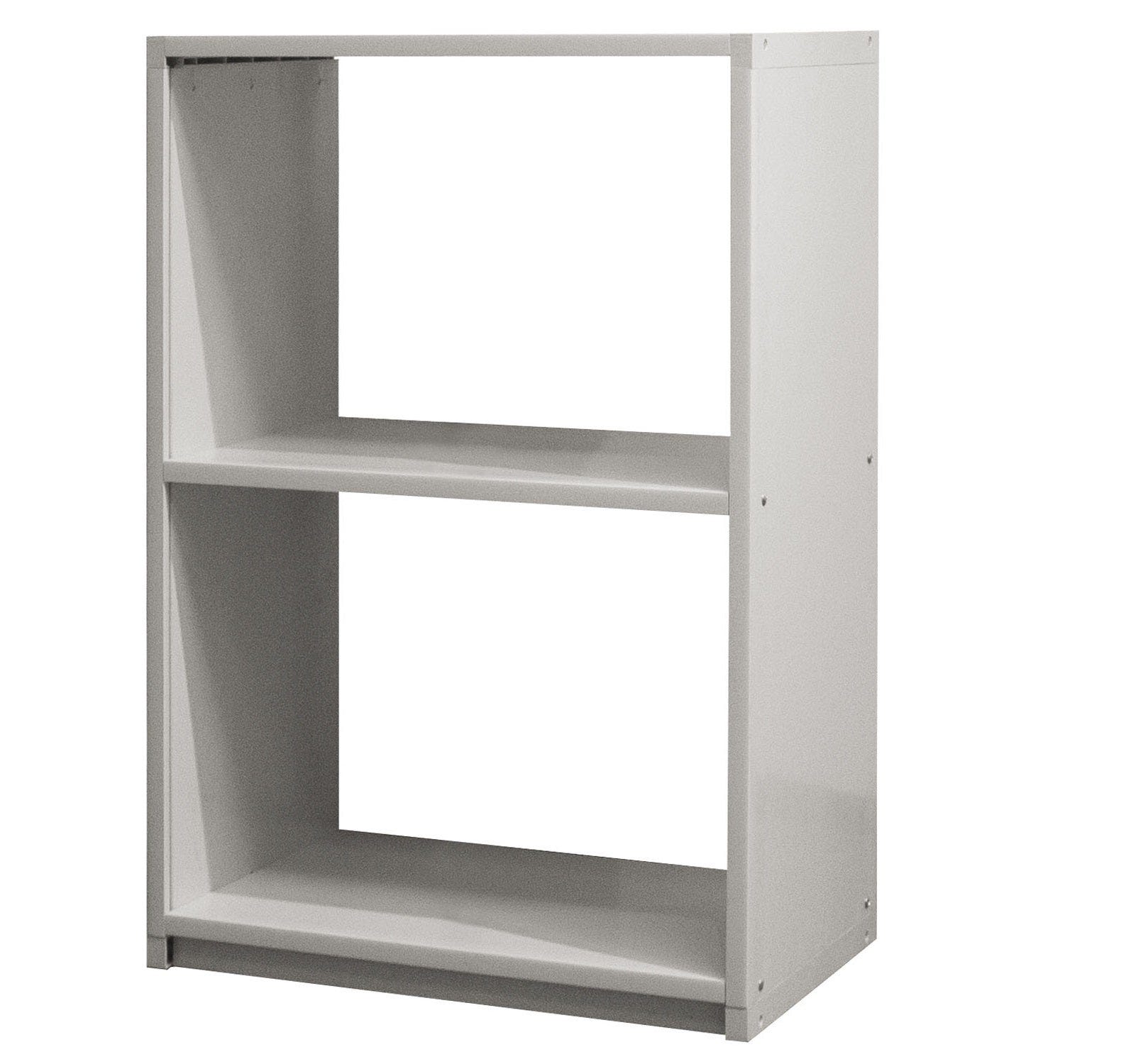 Scaffale libreria modulare con ripiani in PVC bianco da interno ed