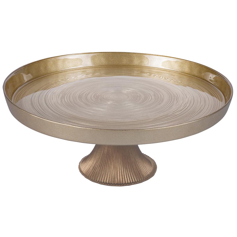 Moderno piatto decorativo in alluminio argento con manico, 49 cm, centrotavola decorazione da tavolo deluxe, decorazione in metallo