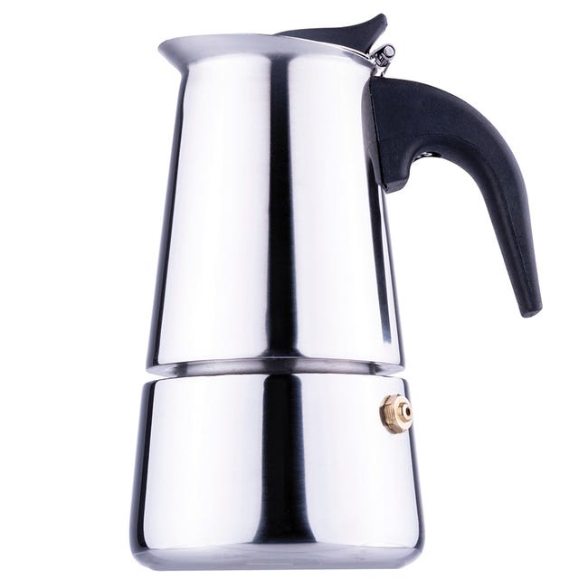 Caffettiera moka caffè in acciaio anche per induzione Italiana SìChef - 6  tazze