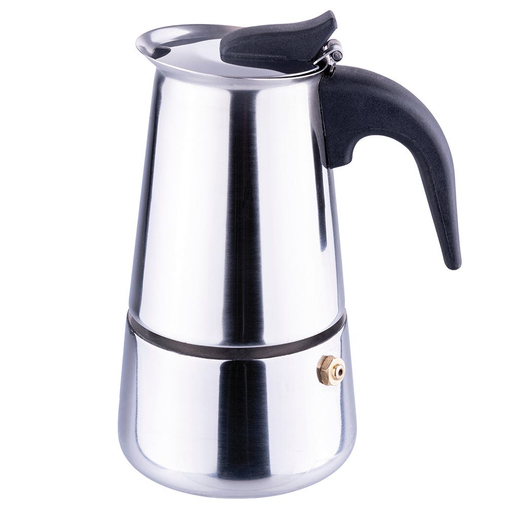 Caffettiera moka caffè in acciaio anche per induzione Italiana SìChef - 2  Tazze