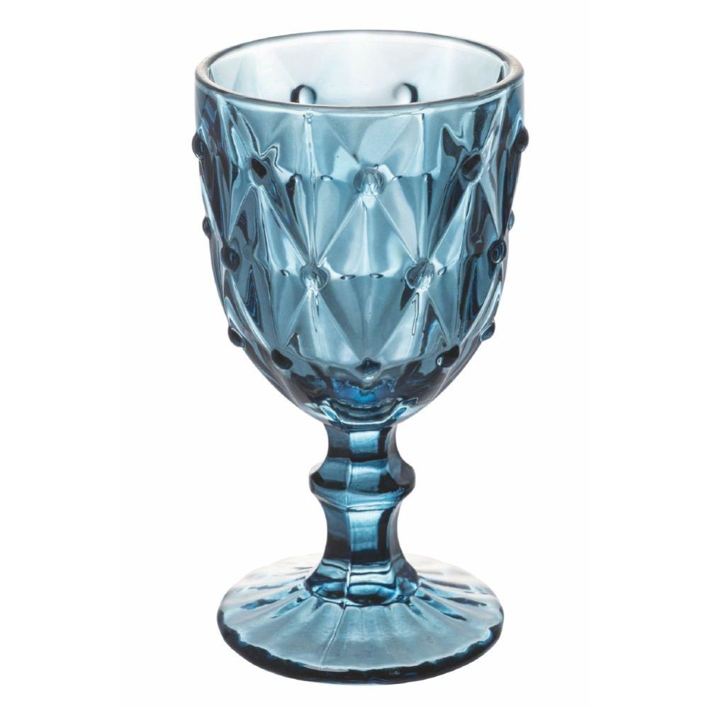 Set De 6 Verres à Pied H&H - Design Côtelé, Couleur Ambre Pivoine, élégant