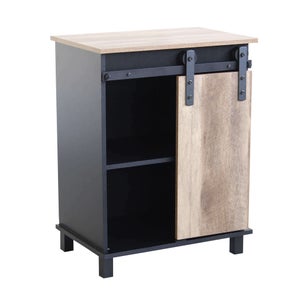 HOCSOK Credenza Cucina, Mobile con Ante Scorrevole, Armadietto con