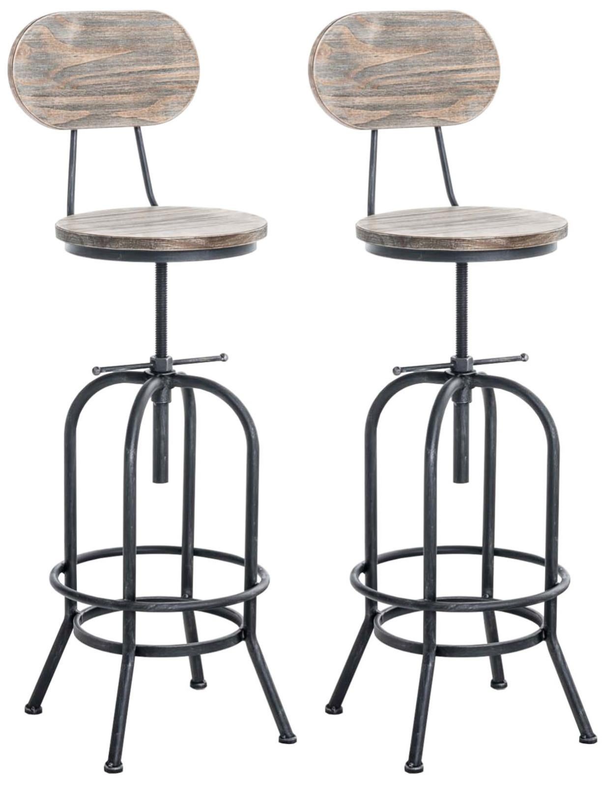 DanDiBo Set 2 Sgabelli Portavasi In Metallo – Nero E Bianco Vintage – Altezze 50 E 75 Cm