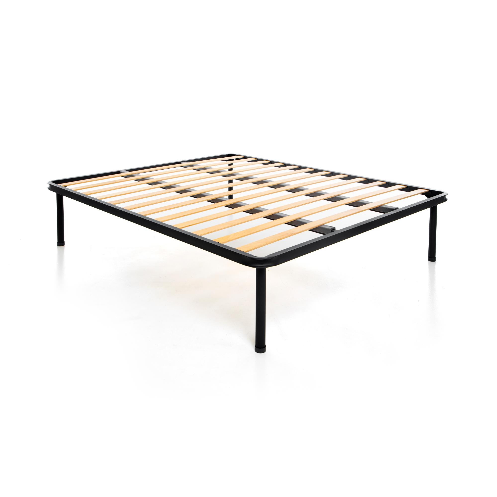 Rete Matrimoniale 160x190 Rinforzata Made In Italy - Struttura Letto Con 4 Piedi Per Taglie Forti - Foto 6