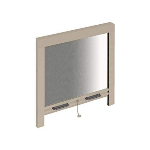 IRS Zanzariera Avvolgibile Verticale In Alluminio – Misura 140x170 Cm, Colore Avorio, Rete In PVC E Fibra Di Vetro, Made In Italy