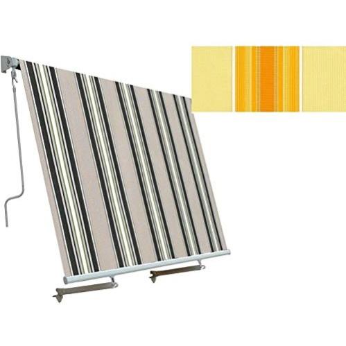 Tenda Da Sole A Caduta 400x300cm - Giallo/Bianco, Impermeabile - Per Esterni, Con Braccetti Regolabili - Foto 7