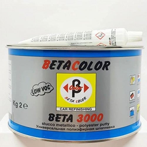 STUCCO METALLICO bicomponente GIALLO PER CARROZZERIA beta color BETA 3000  KG. 2