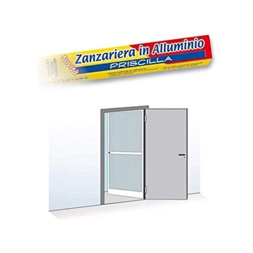 Zanzariera Per Porta 120x240 Cm - Telaio Alluminio, Fibra Di Vetro, Bianco, Montaggio Facile - Foto 12