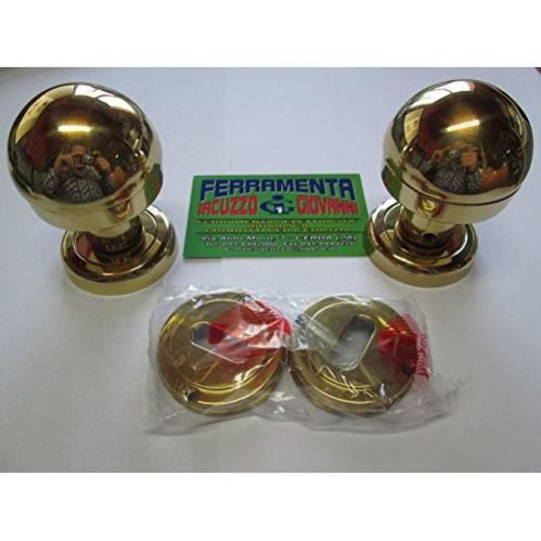 Cal POMOLO MANIGLIA PORTA PORTONE D 50 Mm H 75 Mm OTTONE LUCIDO cal-pomolo-maniglia-porta-portone-d-50-mm-h-75-mm-ottone-lucido