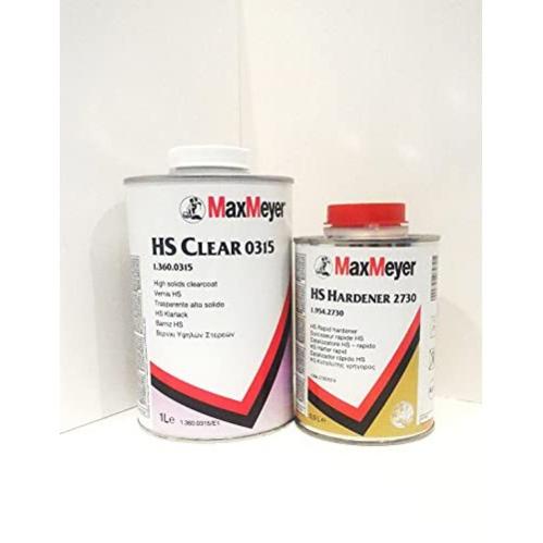 Maxmeyer MaxMeyer HS Trasparente Clear 0315 + CATALIZZATORE Vernice Auto ...