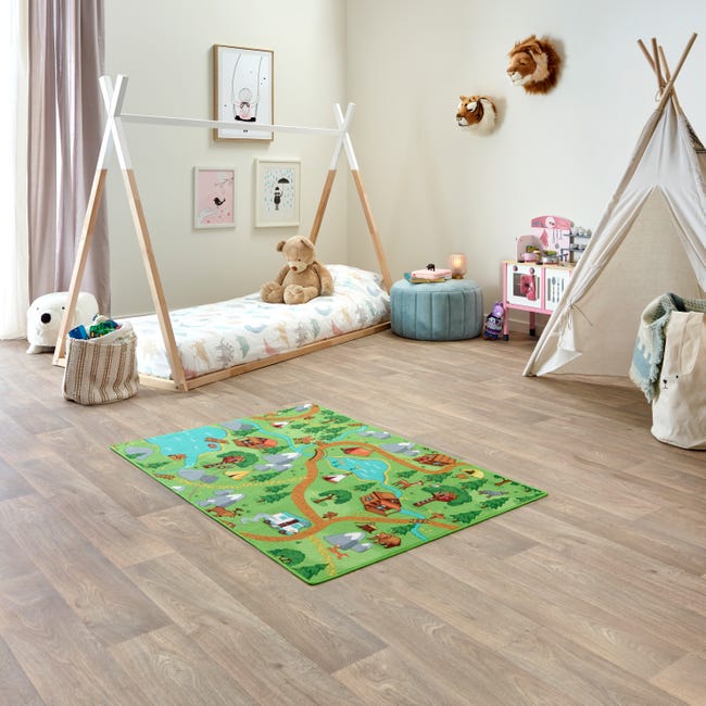 Carpet Studio Tapis de Jeu Enfant 95x133cm, Hiking, Tapis Circuit Voiture,  Lavable, Antidérapant