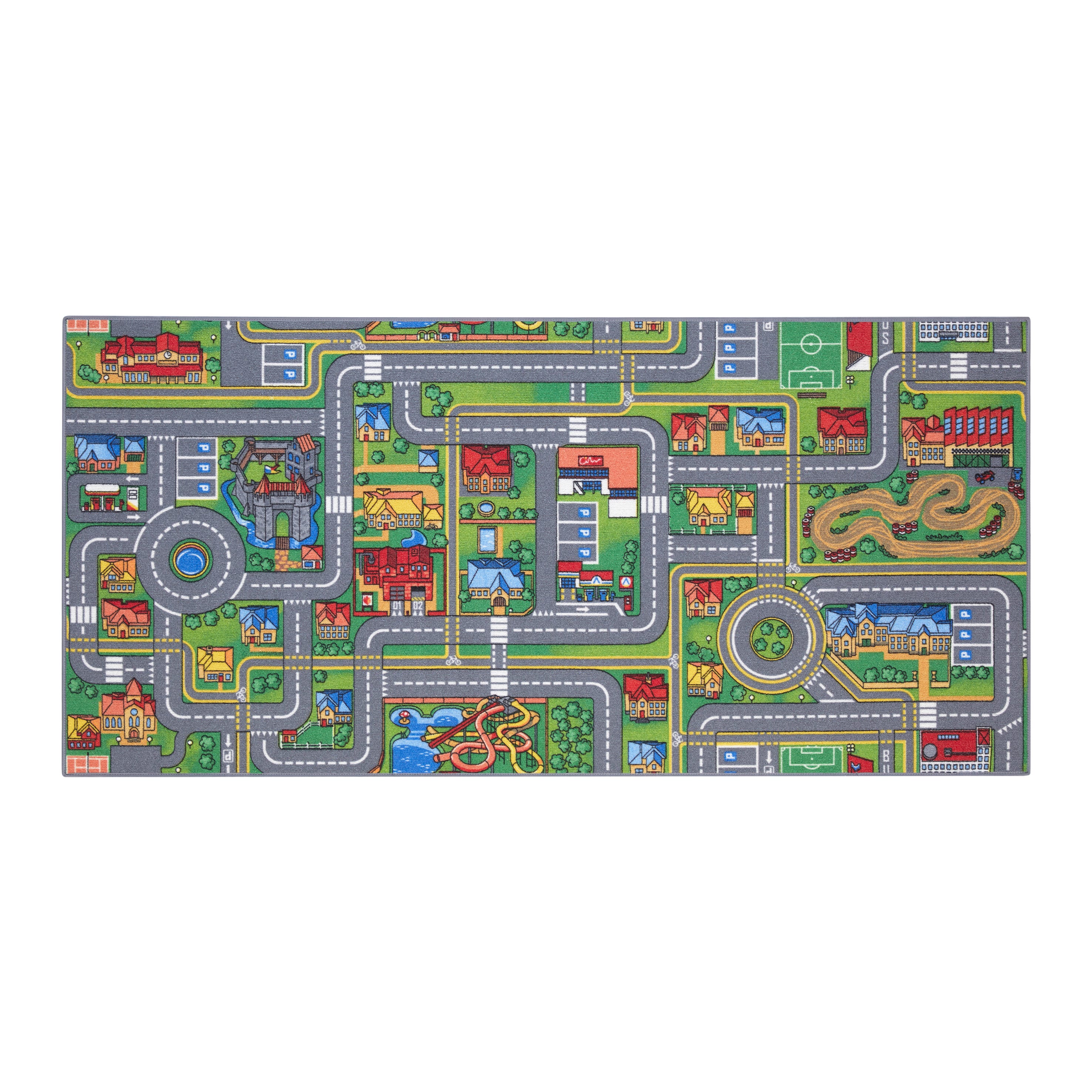 Tapis de jeu enfant Carpeto Circuit Urbain Moyen Modèle 120x80 cm