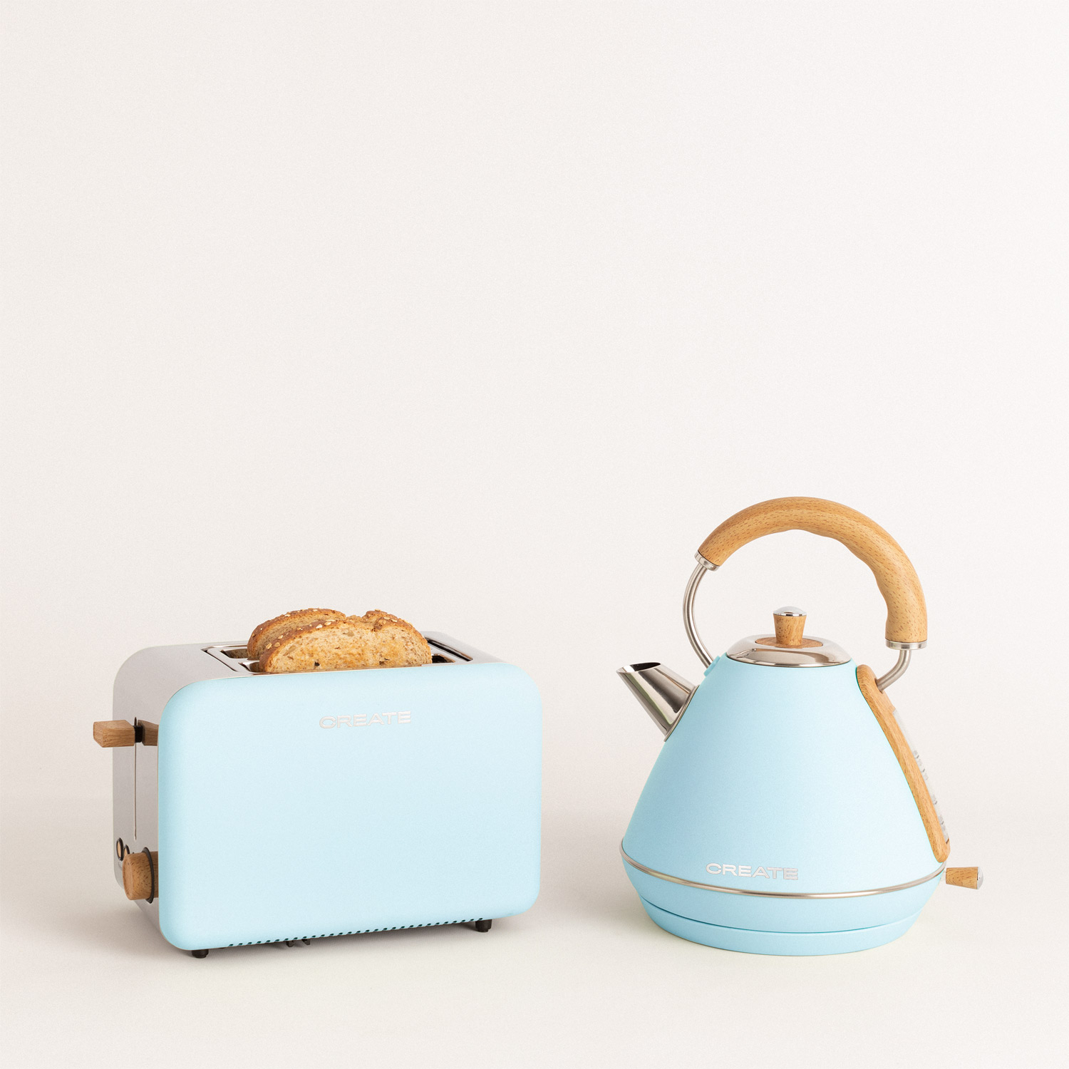 PACK TOAST RETRO M Petit grillepain à fentes larges + KETTLE RETRO 1.7