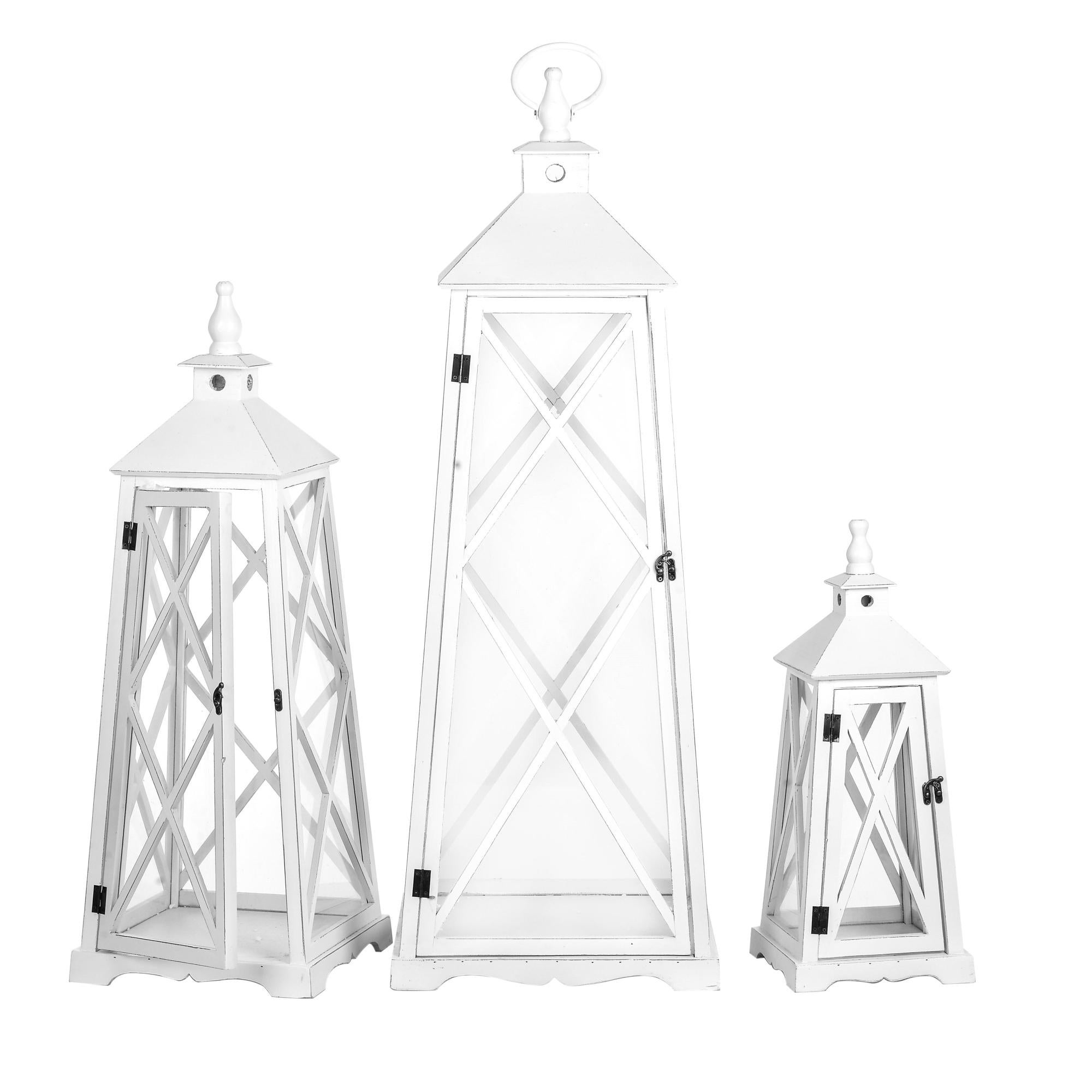 Set di 3 lanterne da esterno ATMOSPHERA H. 77,5 cm