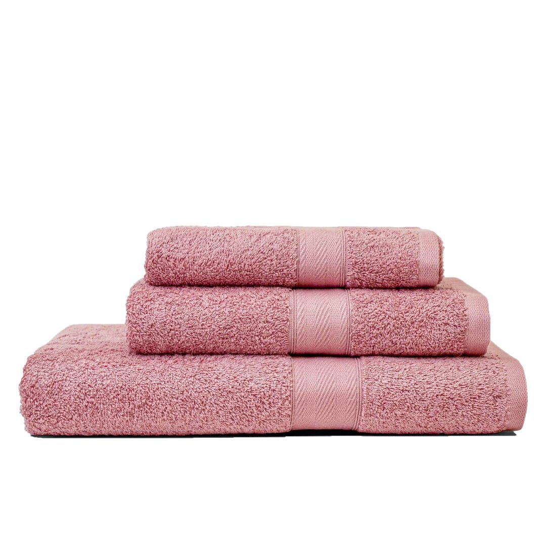 Set De Bain 3 Tailles DiffÉrentes Serviettes En Coton Rose Gerbera Teddy Leroy Merlin