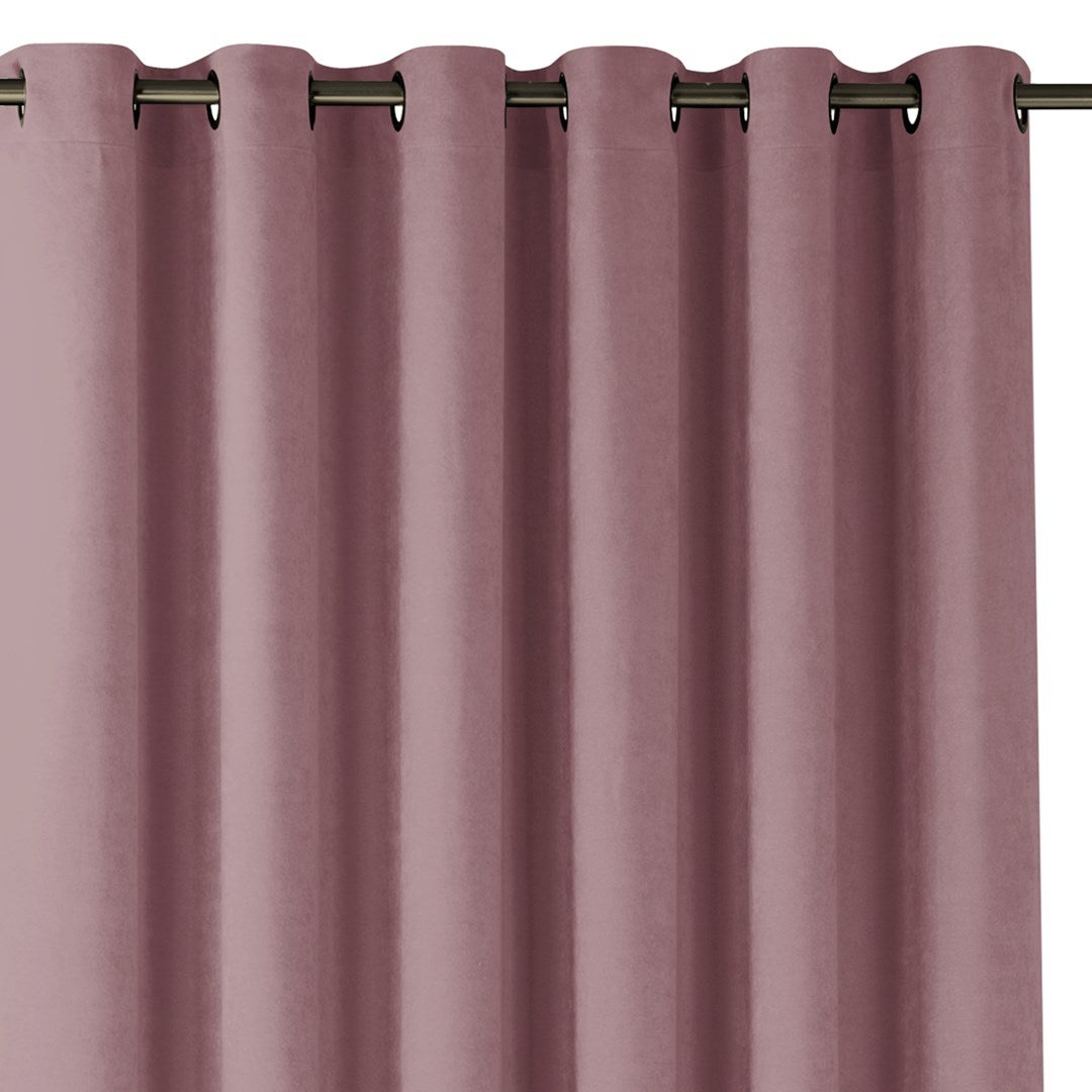 Tenda ROMA colore rosa con occhielli di metallo d'oro 280x245