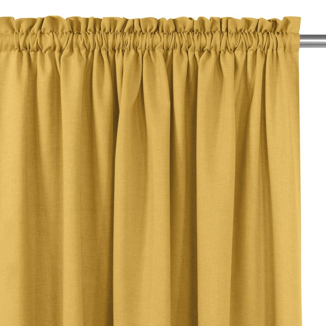 Tenda TORINO colore senape tubo infila tende 5cm con frangia 3 cm ...