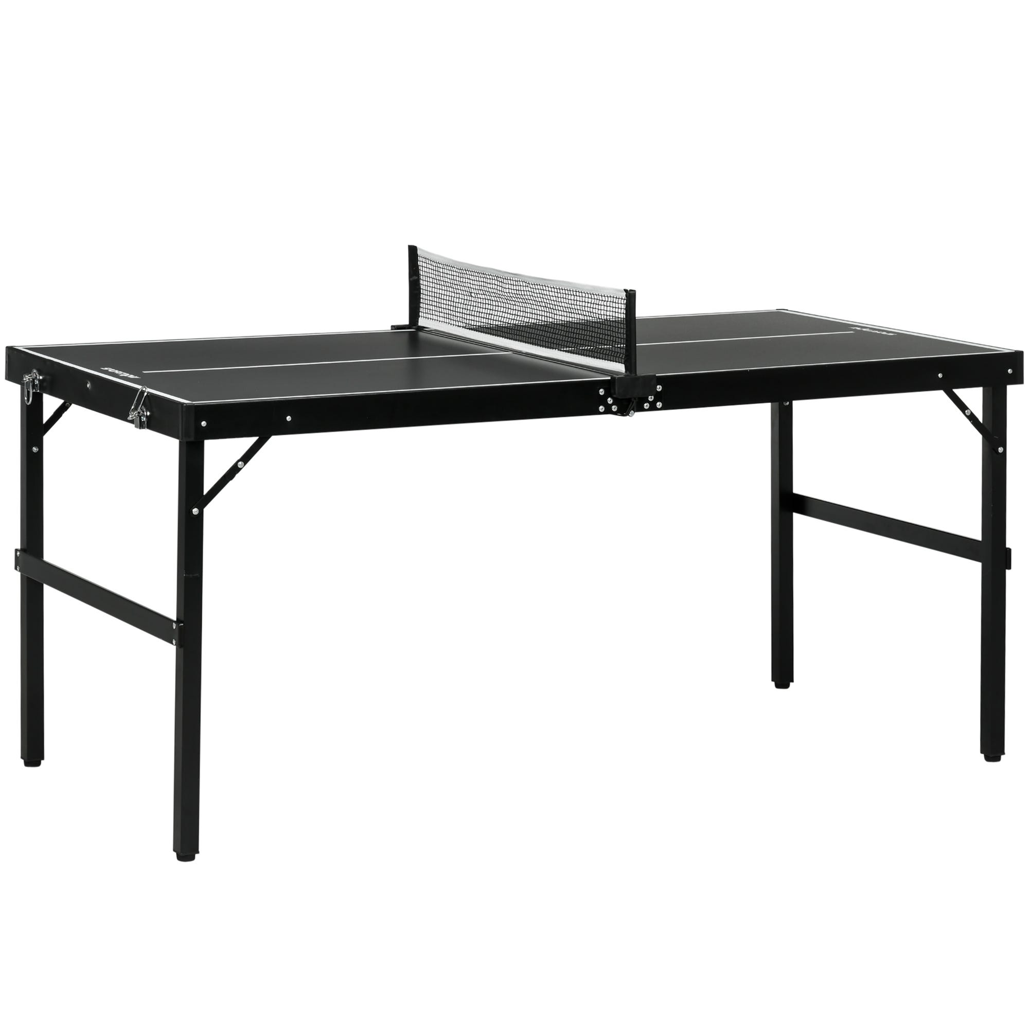 Mesa de ping-pong plegable de aluminio SPORTNOW 152x76x72 cm negro