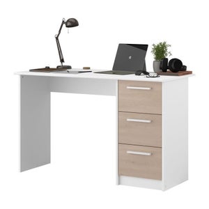 Bureau blanc élégant avec tiroir et rangement Nora 120x65 - 320,00 - Bureaux