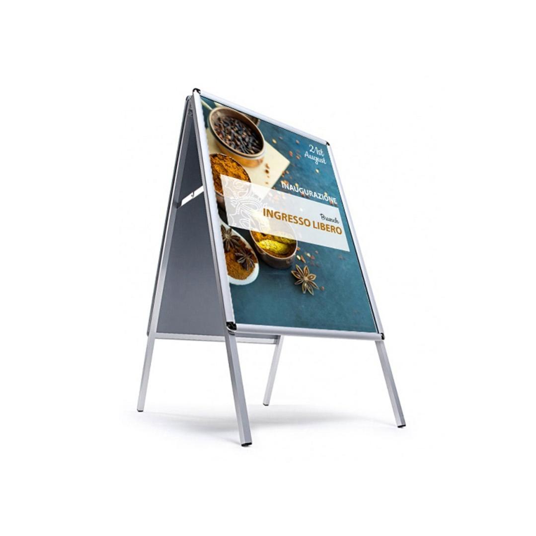 Danieli store   caballete pubicitario de doble cara con marcos abatible de aluminio tamaño 50x70 cm
