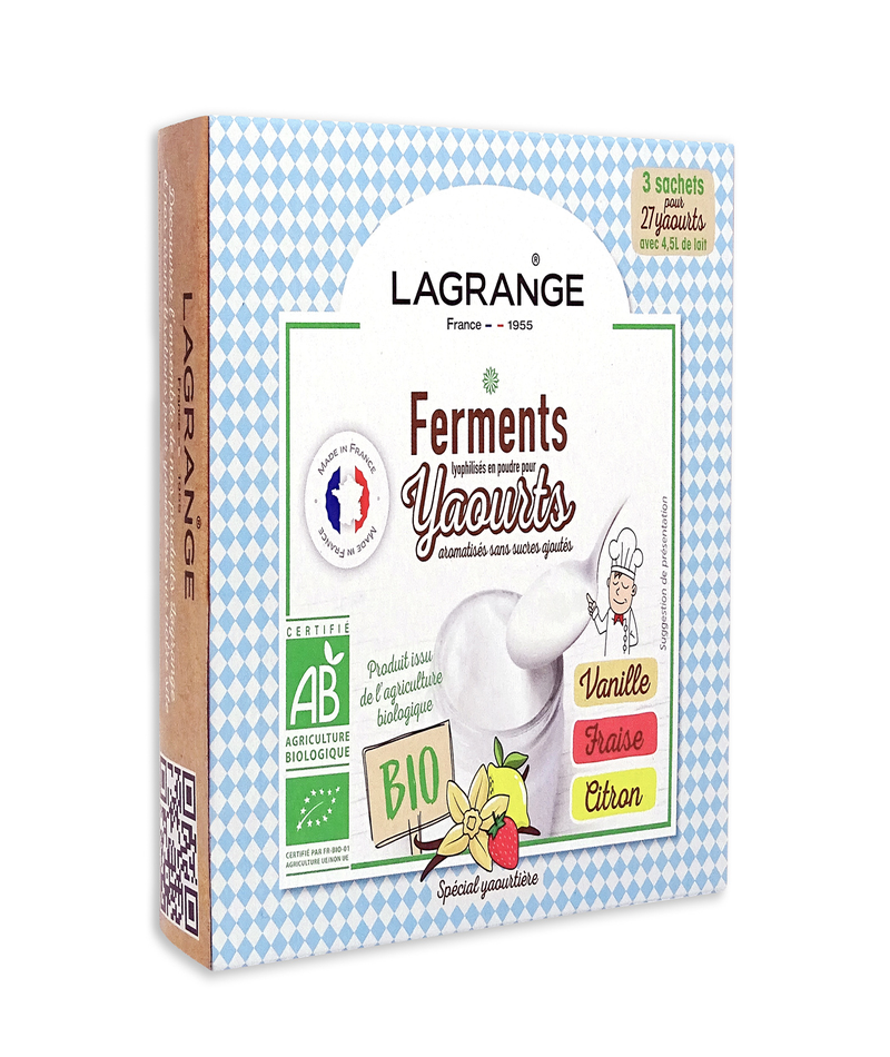 Ferments Lagrange pour yaourts aromatisés sans sucres ajoutés 385003