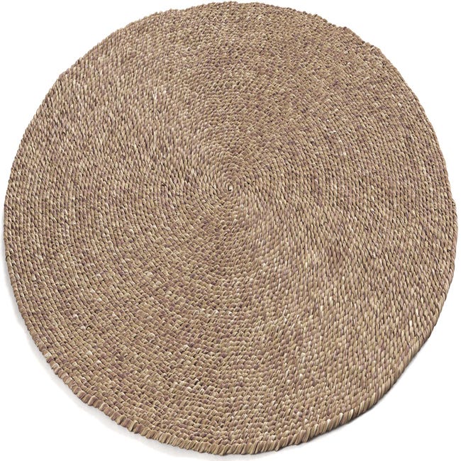 Alfombra redonda de yute, alfombra redonda de yute de 4 pies