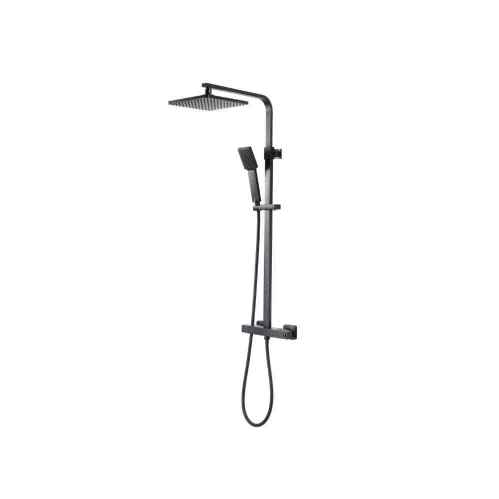 Colonne de douche thermostatique Swindon noir mat Leroy Merlin