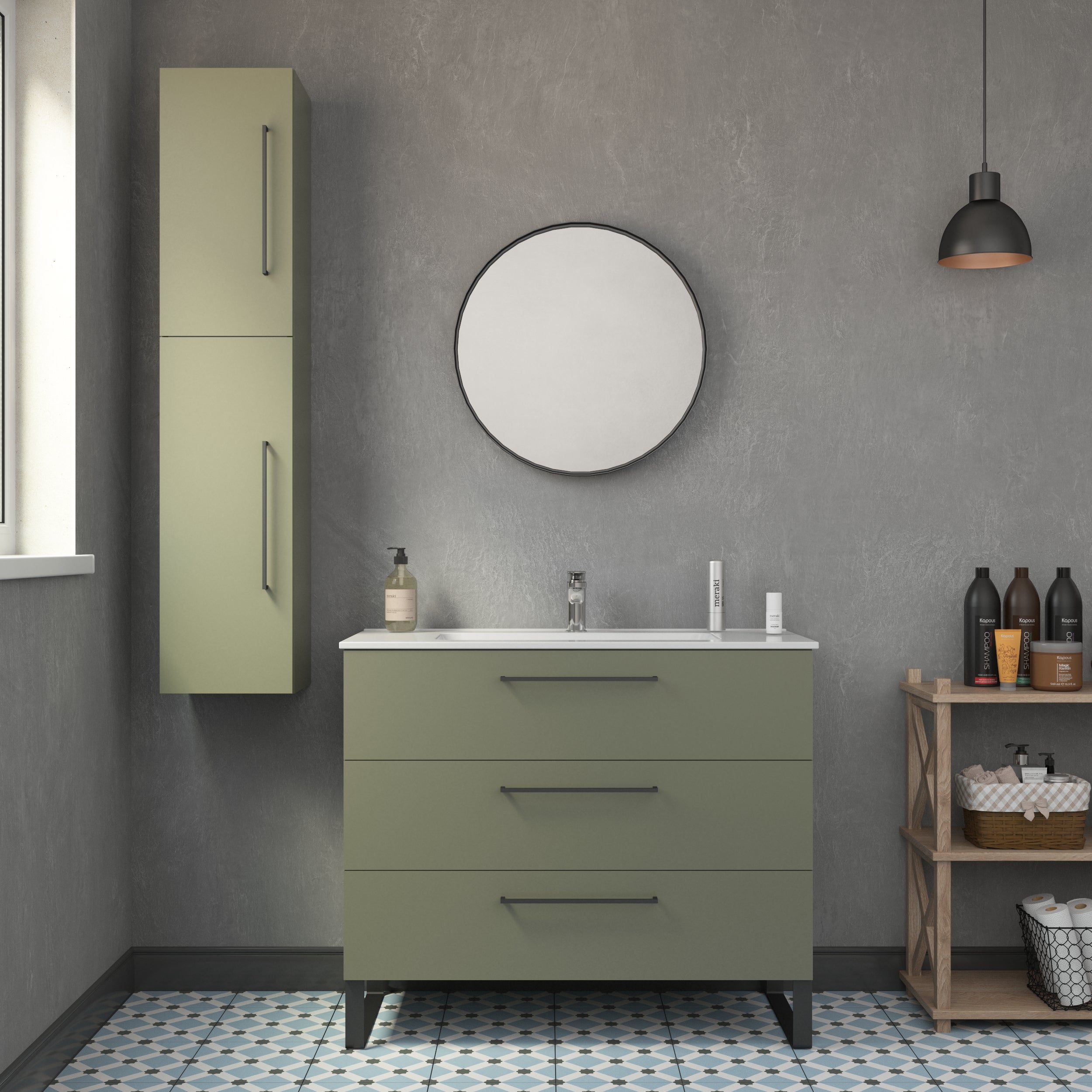 Mueble de baño con patas Olive