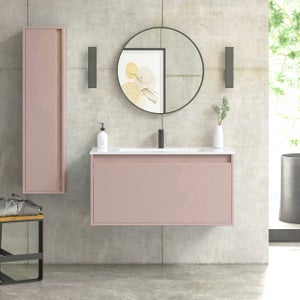 Mueble de Lavabo 80 cm Iconic Rose, Mueble de Lavabo Colgante, encimera o  Lavabo Incluido, Color Rosa Mate (con Lavabo) : : Hogar y cocina