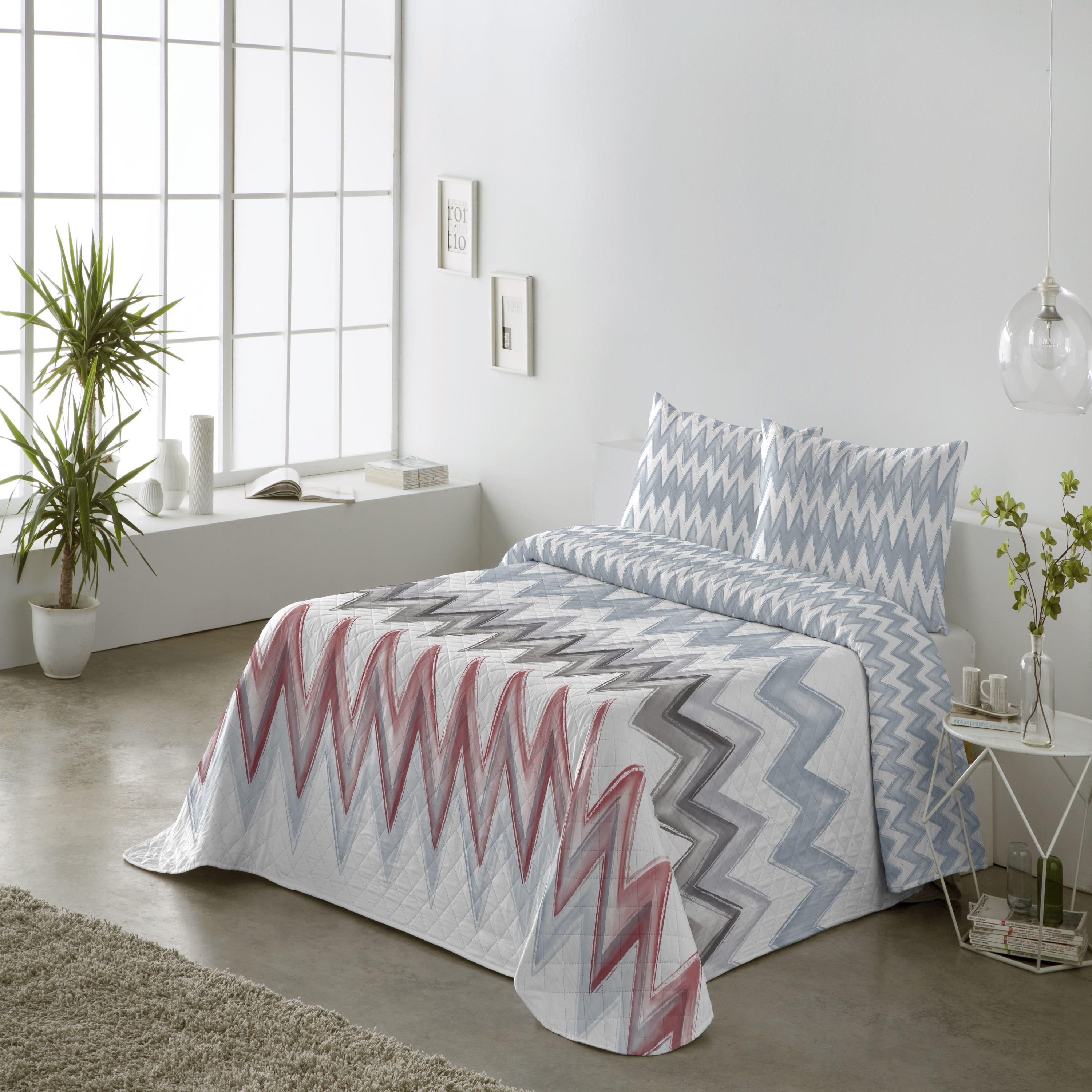 Colcha multiusos algodón Betty Negro 230x260 cm, plaid cama, cubrecama,  jarapa sofá, foulard sofá, cubresofá