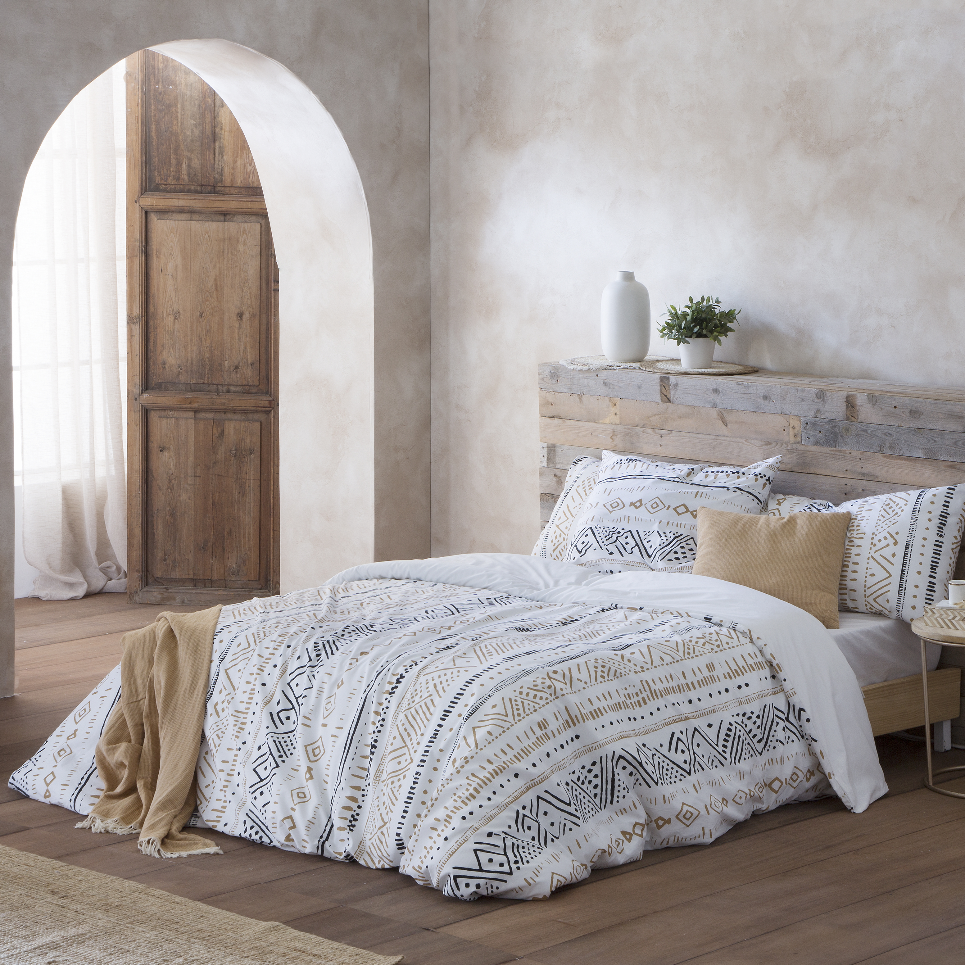 Funda nórdica bauchi cama 90 cm - 150x220 cm, algodón 200 hilos. cierre con botones.