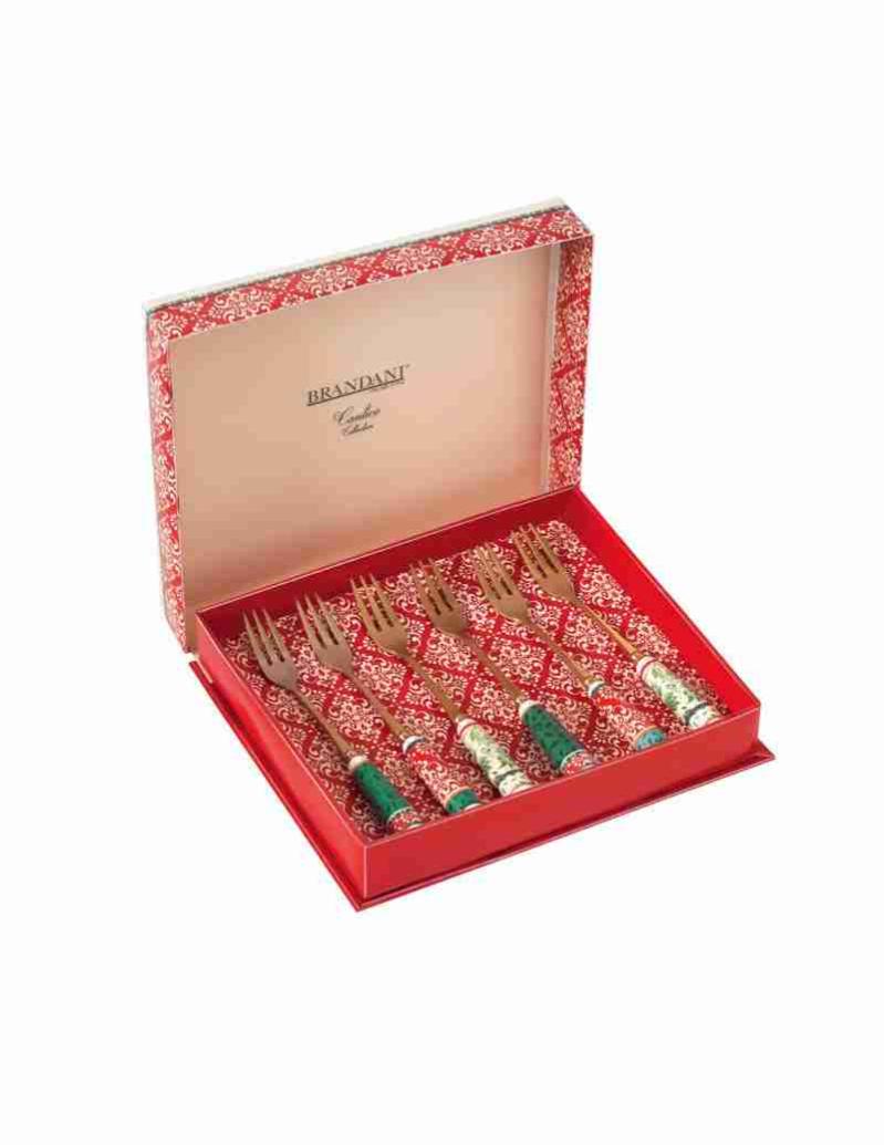 Set 6 Forchette Brandani Silver Frutti - Acciaio Inox E Silicone - 16 Cm - Foto 7