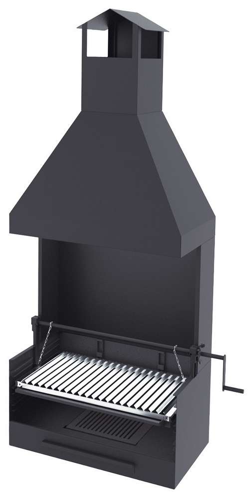 Griglia argentina per barbecue BBQ in acciaio inossidabile BBQ con  elevatore 738 x 365 x 27