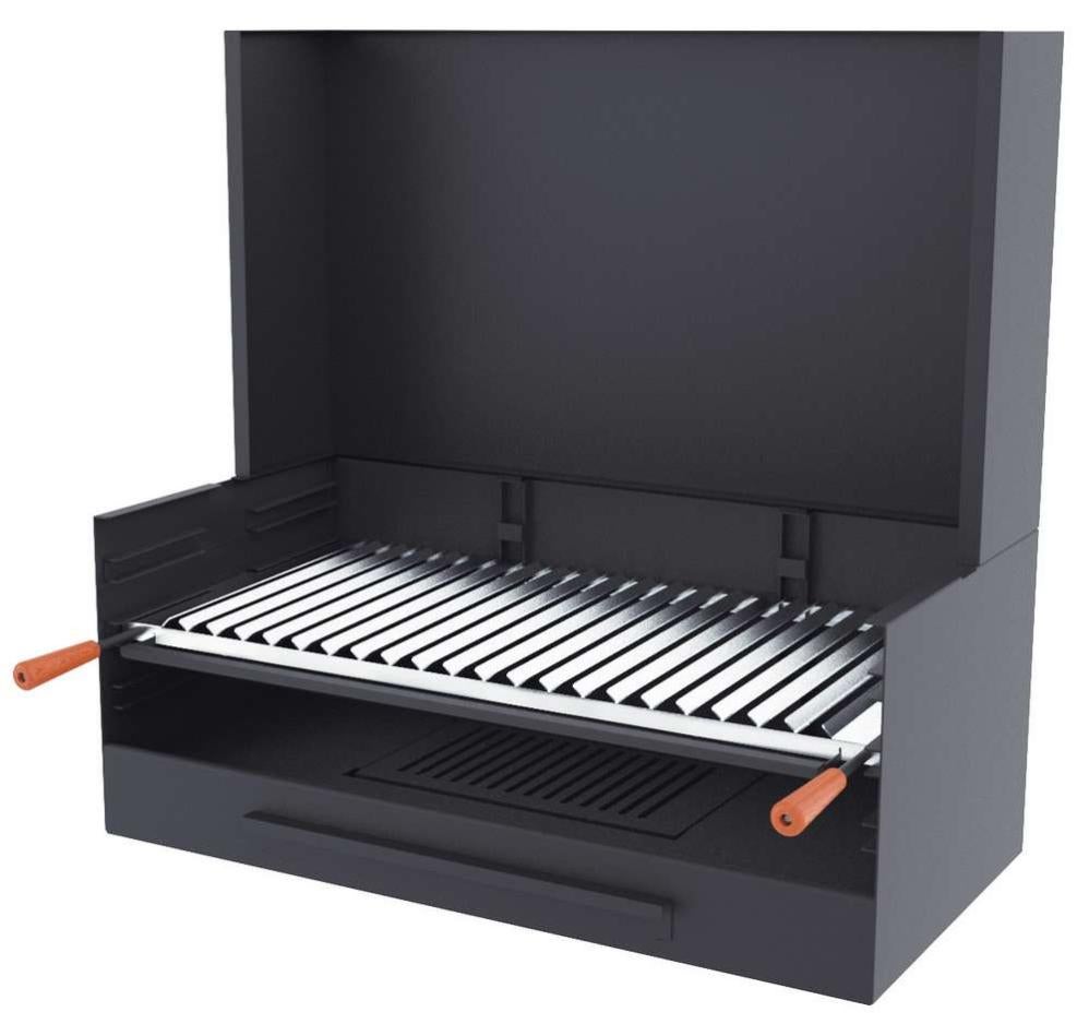 Barbecue a Legna Carbone con Forno Pizza 2 Griglie Acciaio da Giardino | Leroy Merlin