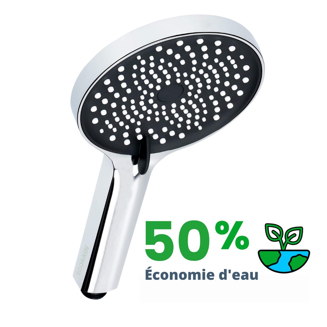 Pommeau de douche à économie d'eau EcoRain™ - 50 % d'économie d